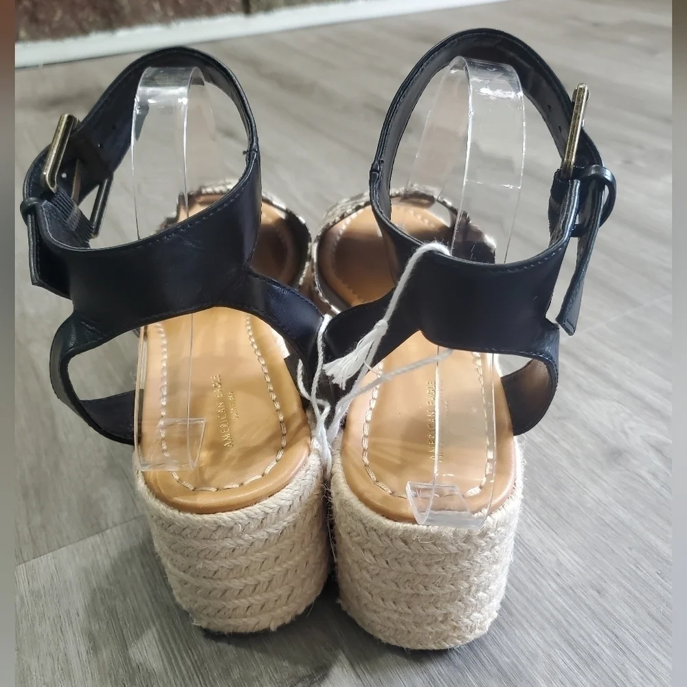 American Eagle Outfitters Women's Snake Print Platform Sandals Espadrille 9‎ US.